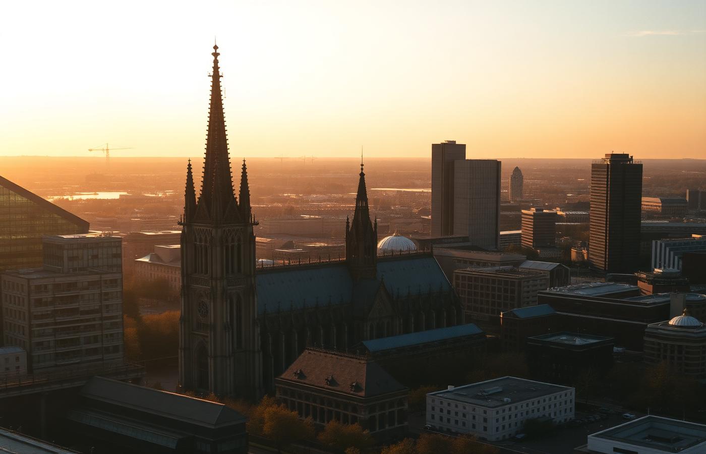 Köln im goldenen Abendlicht